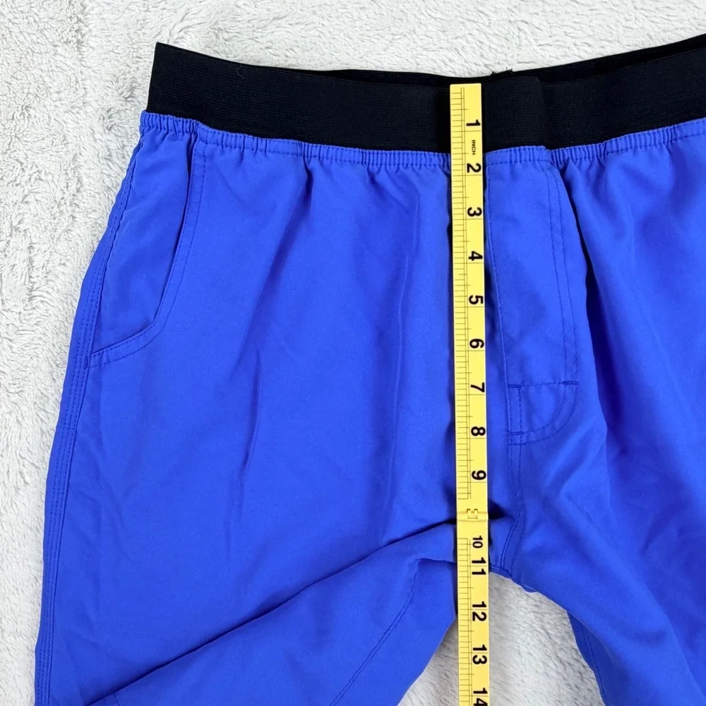 prAna Breathe Athletic Shorts Men XL Blue Performance Stretch Gym Unlined 10